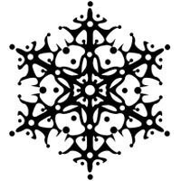 Woodware Stamps - RETRO SNOWFLAKE