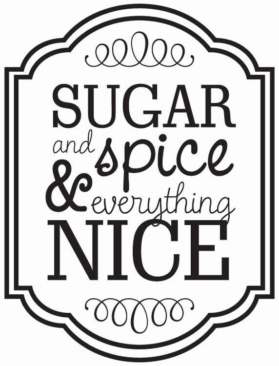 Hampton Art - Wooden Backed Rubber Stamp - SUGAR &amp; SPICE