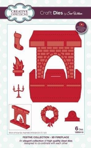 Dies by Sue Wilson - Festive - 3D FIREPLACE CED3115  **HALF PRICE**