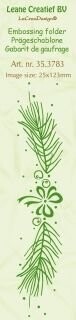 Leane Creatief BV Embossing Folder Border - BORDER PINE BRANCH  **HALF PRICE**