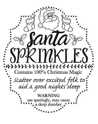 Woodware Stamps - SANTA SPRINKLES TAG
