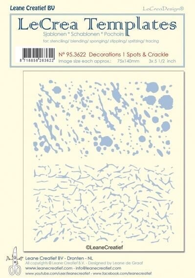 Leane Creatief BV Stencil - SPOTS &amp; CRACKLE