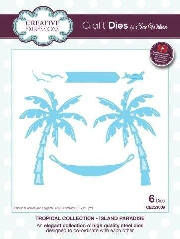 Dies by Sue Wilson - Tropical -ISLAND PARADISE CED21009  **HALF PRICE**
