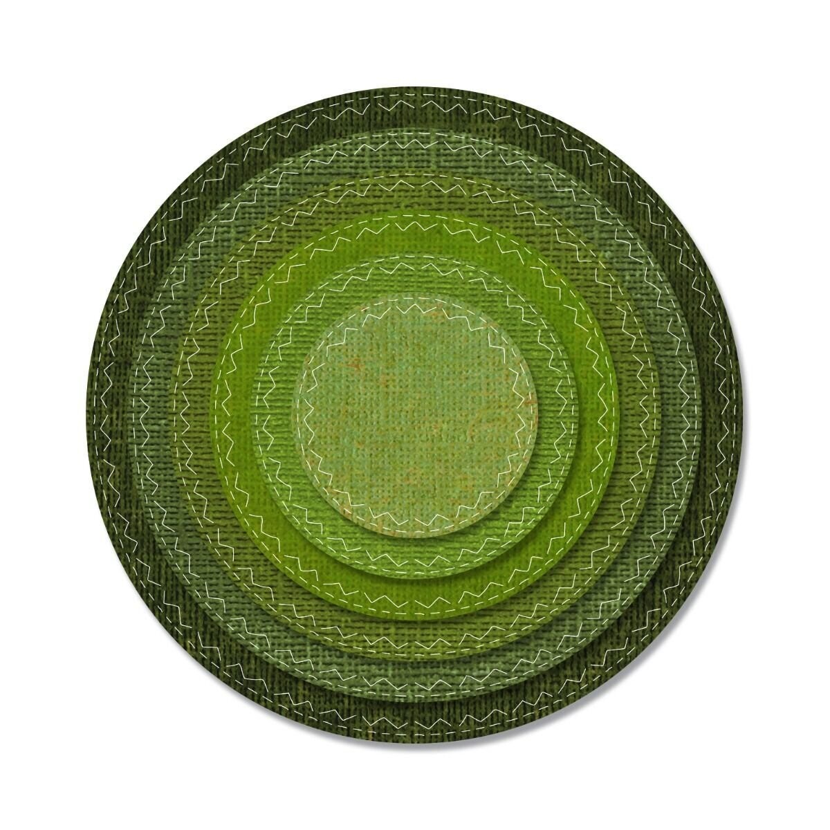 Sizzix Thinlits Die - 662229 STITCHED CIRCLES by Tim Holtz