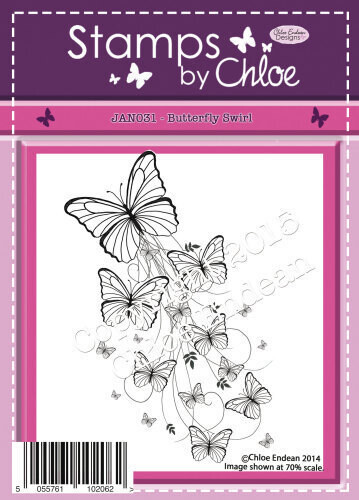Stamps by Chloe JAN031 BUTTERFLY SWIRL