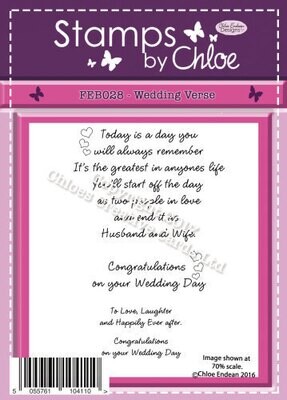 Stamps by Chloe NEW! FEB 028 WEDDING VERSES Stamp