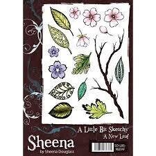 Sheena Douglass A5 A Little Bit Sketchy Stamps - A NEW LEAF **LESS THAN HALF PRICE**