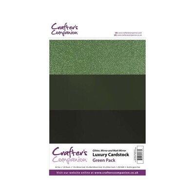 Crafter's Companion Luxury Cardstock pack - GREEN
