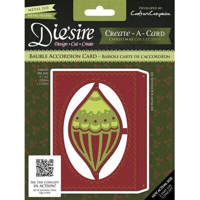 Die&#39;Sire Accordian Die - Christmas Oval BAUBLE **Nearly 90% OFF!