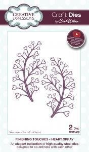 Dies by Sue Wilson - Finishing Touches- CED1459  HEART SPRAY