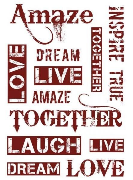 Textures Stamp Sets - WORDS OF WONDER Set 2 **HALF PRICE**