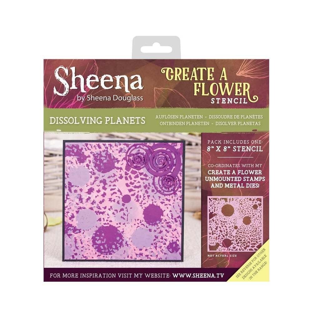 Create A Flower 8&quot;x8&quot; Stencil - DISSOLVING PLANETS  **REDUCED**