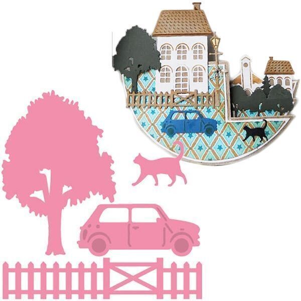 Marianne Designs Collectables - VILLAGE DECORATION SET COL1383