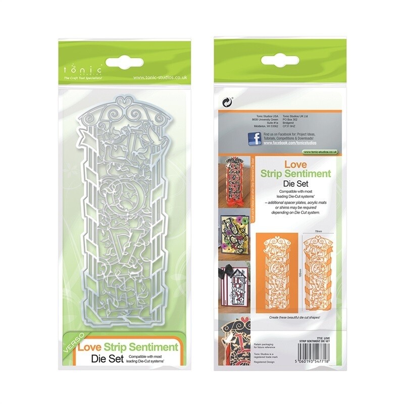 Tonic Strip Sentiments Die Set 771e - LOVE
