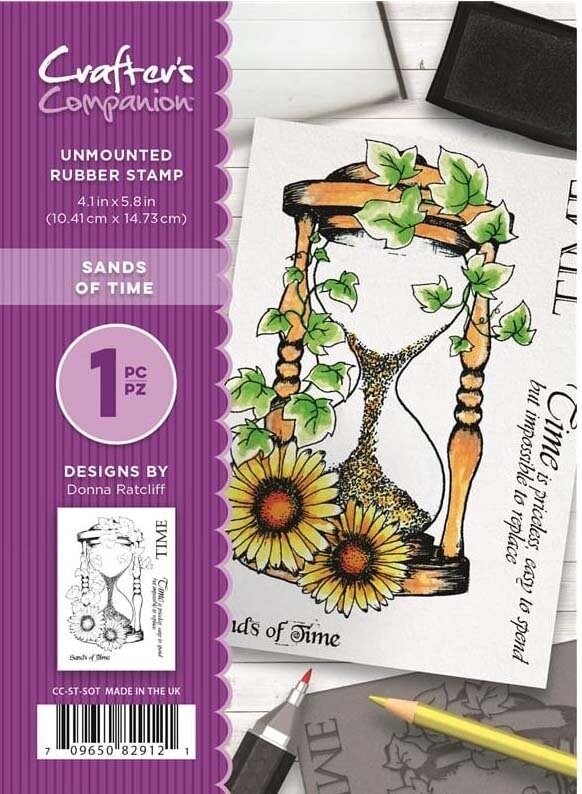 Crafter&#39;s Companion A6 Unmounted Rubber Stamp - SANDS OF TIME  **REDUCED**