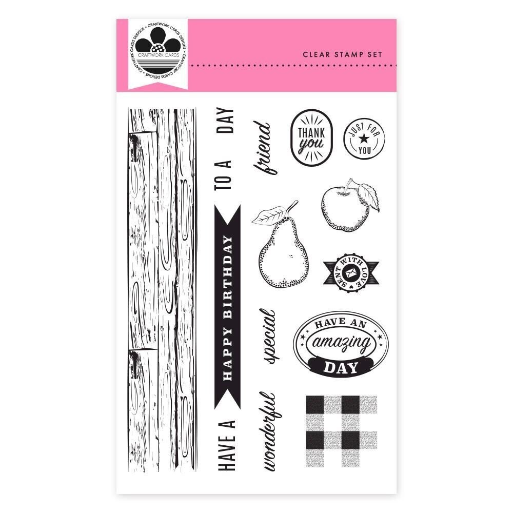 Craftwork Cards Stamp Set - RUSSET CRATE **HALF PRICE**