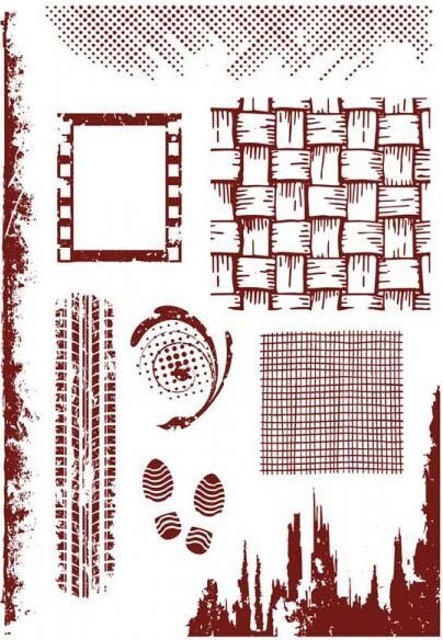 Textures Stamp Sets - BASKET &amp; BURLAP *Free Delivery
