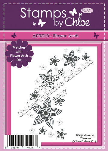 Stamps by Chloe NEW! APR010 FLOWER ARCH Stamp &amp; Matching Die **REDUCED**