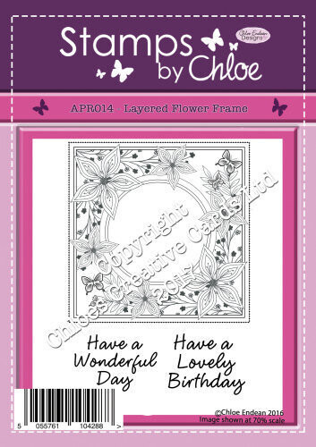 Stamps by Chloe NEW! APR014 LAYERED FLOWER FRAME Stamp