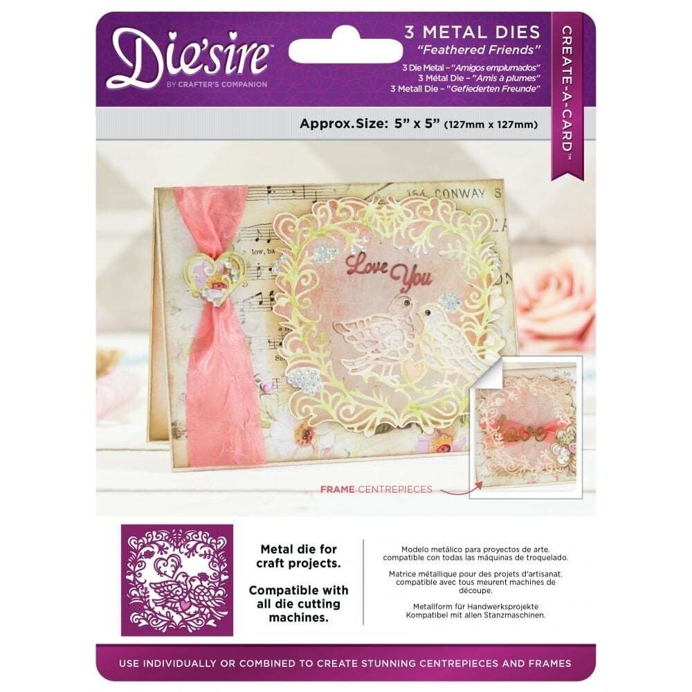 Die&#39;Sire Create A Card Die 2017 - FEATHERED FRIENDS **LESS THAN HALF PRICE**