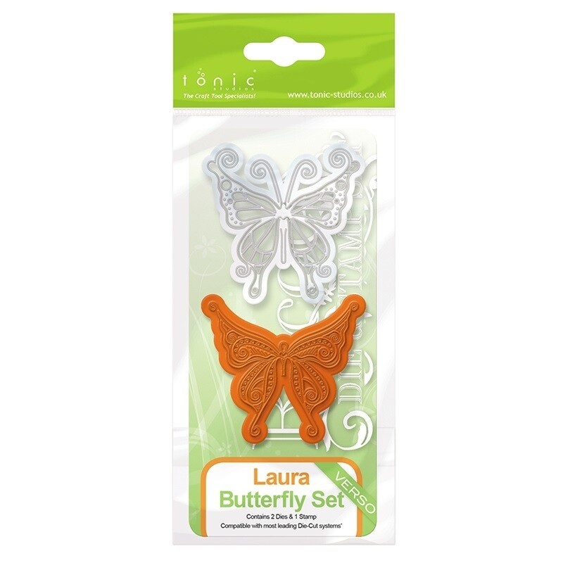 Tonic Rococco Die &amp; Stamp sets - LAURA  Butterfly