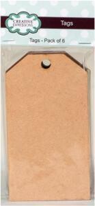 MDF Large Tags  x 6 pieces