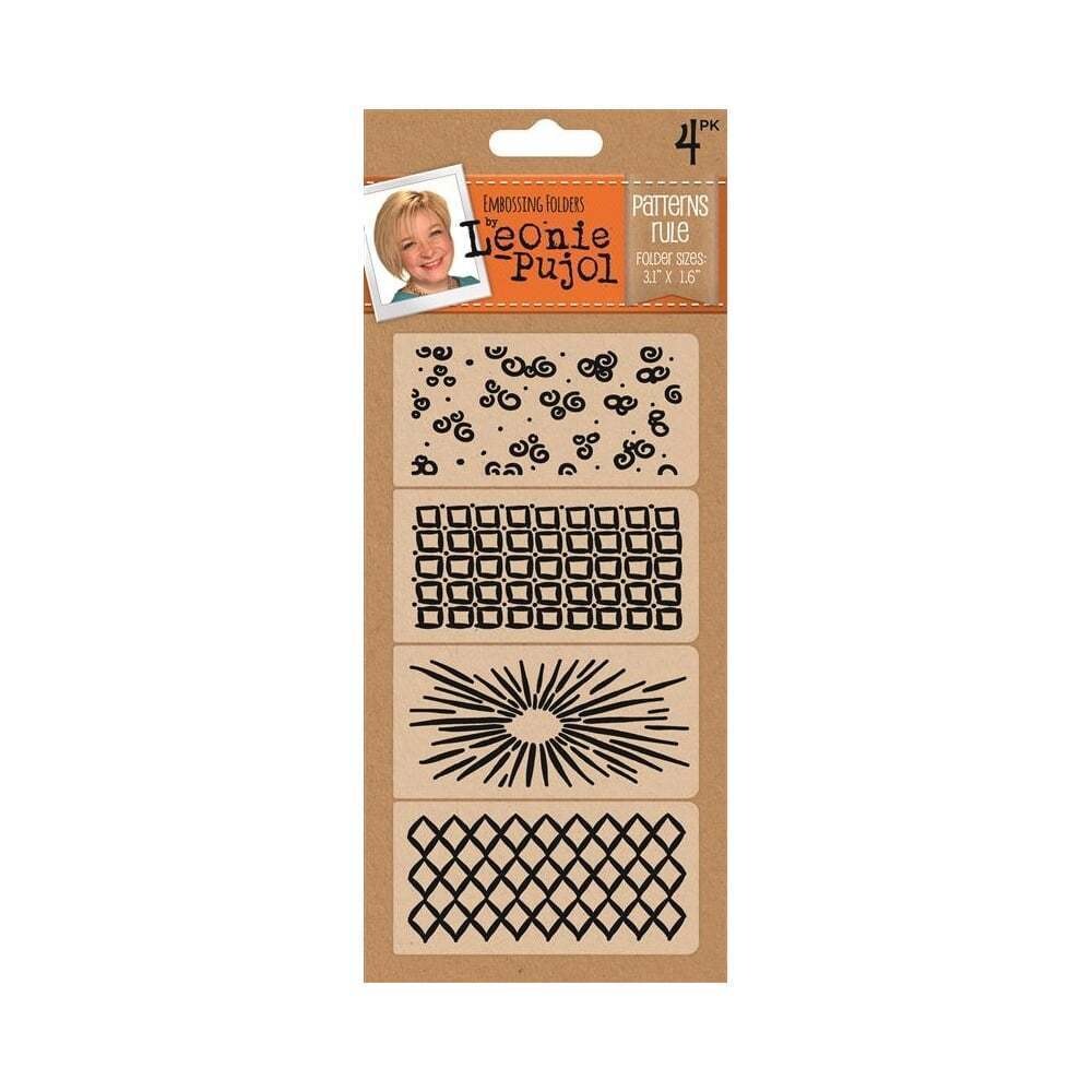 Leonie Pujol Typography Embossing Folder - PATTERNS RULE