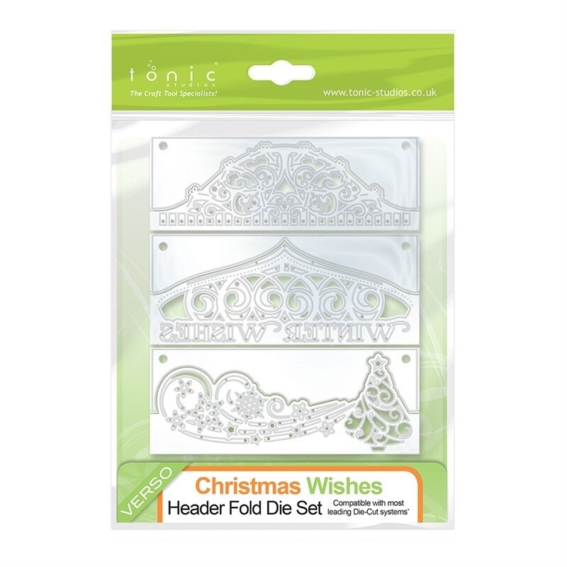 Tonic Header Fold Die Set - CHRISTMAS WISHES **CLEARANCE**