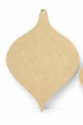 MDF Large ORNATE BAUBLE 160mm  x 5 pieces
