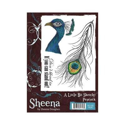 Sheena Douglass A6 Stamp set  - PEACOCK **HALF PRICE**