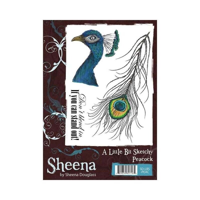 Sheena Douglass A6 Stamp set  - PEACOCK **HALF PRICE**