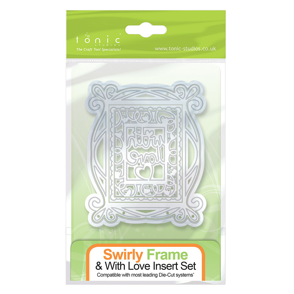 Tonic - Swirly Frame &amp; &quot;With Love&quot; Insert Die set **HALF PRICE**