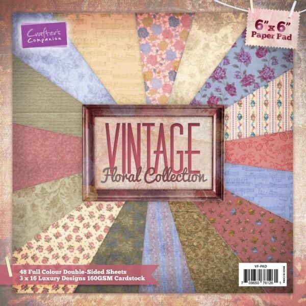 Vintage Floral 6&quot;x6&quot; Paper Pad