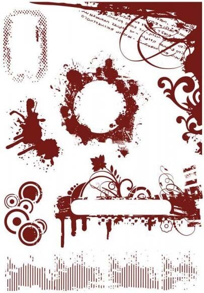 Textures Stamp Sets - SPLATS &amp; STAINS *Free Delivery