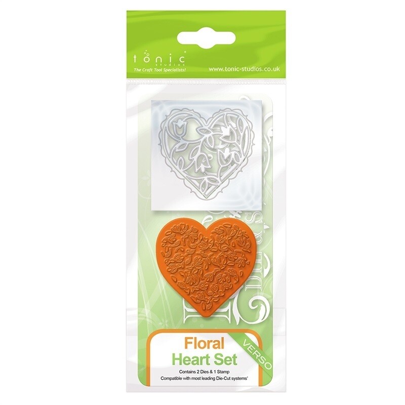 Tonic Rococco Die &amp; Stamp sets - FLORAL Heart
