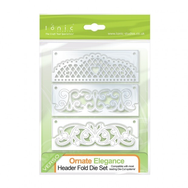 Tonic Header Fold Die Set - Ornate Elegance **CLEARANCE**