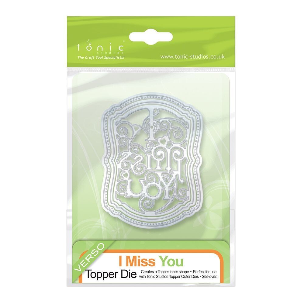 Tonic Verso Topper Inner Die - I MISS YOU  **HALF PRICE**
