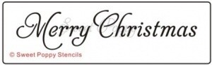 Sweet Poppy Stencil - &quot;Merry Christmas&quot;