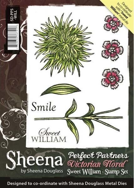 Perfect Partners Victorian Floral Stamp Set - SWEET WILLIAM  **REDUCED**