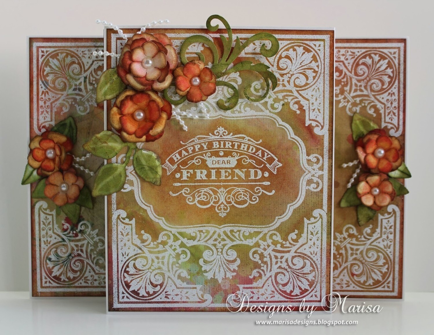 Just Rite Elegant Corners Labels Four Backround Stamp