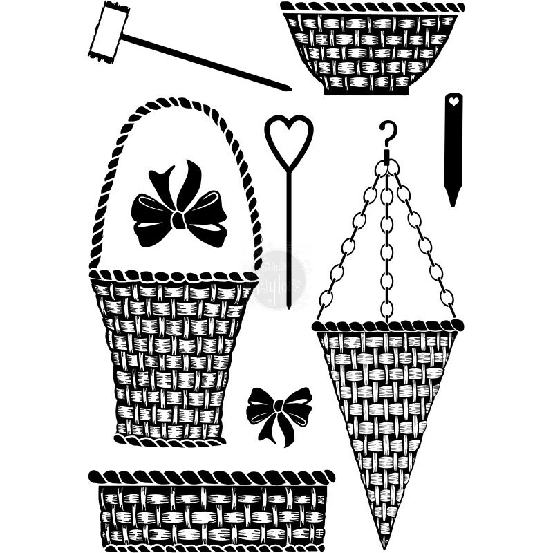 Card-io Clear Stamp set - BASKETS &amp; BOWS  **REDUCED**