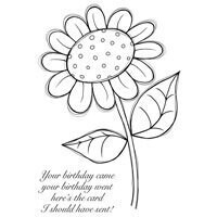 Woodware Clear Magic Single Stamp - WHIMSICAL FLOWER DAISY MAY