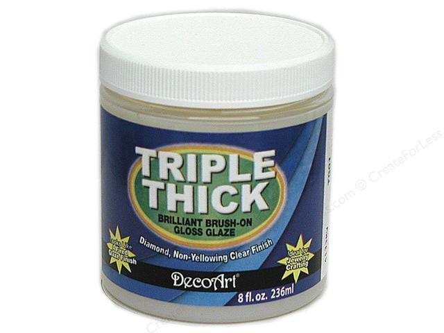DecoArt Triple Thick Gloss Glaze Brush On 8 oz