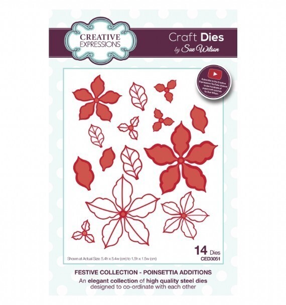Dies by Sue Wilson - Festive - Poinsettia Additions