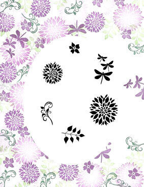 Card-io Majestix Stamp set - MUM&#39;S GARDEN