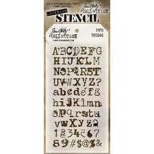 Tim Holtz Layering Stencil - TYPO