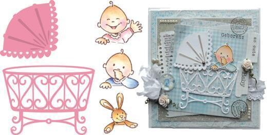 Elines Baby &amp; Cot by Marianne Designs Collectables  **REDUCED**