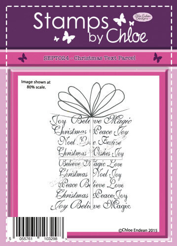 Stamps by Chloe SEPT024 Christmas Text Parcel