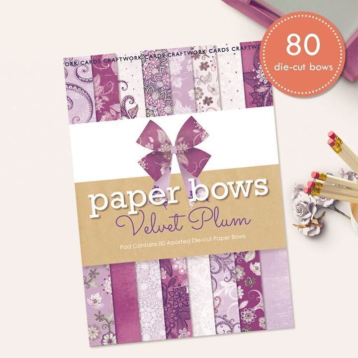 Craftworks Card Bows Paper Pad - VELVET PLUM