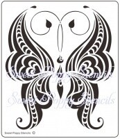 Sweet Poppy Stencil - LARGE BUTTERFLY